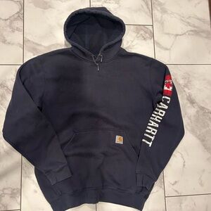 Carhartt Navy Heavyweight Hooded Sweatshirt